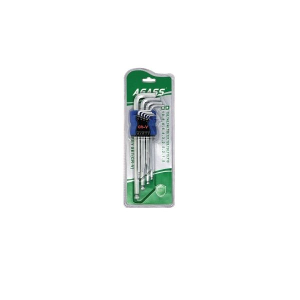 Extralong Ball Point Hex Key Set CR-V (9pcs)