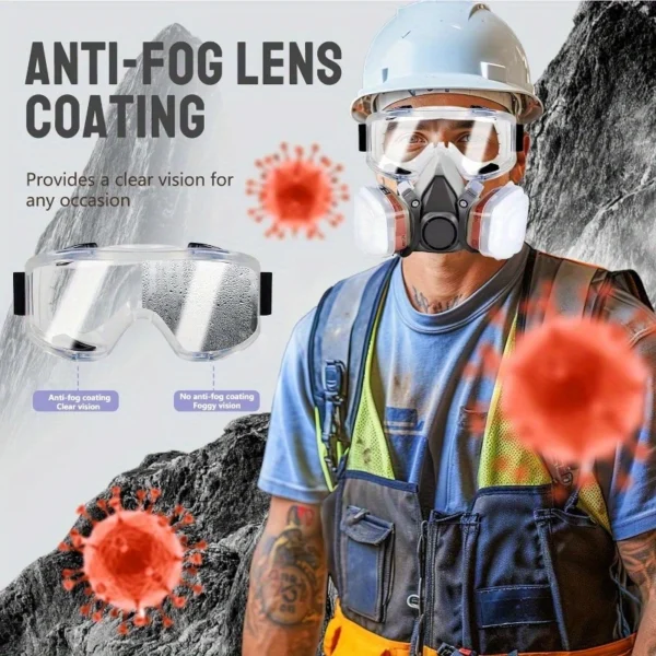 Reusable Half Face 6200 Gas Mask with Filters