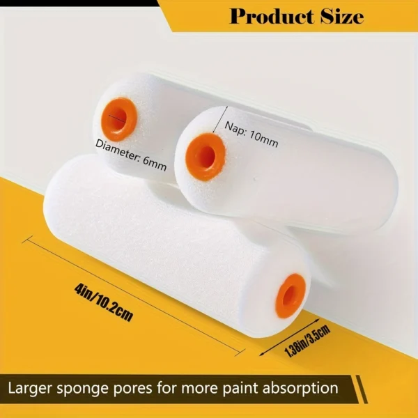 BAOFALI 10pcs Mini Foam Paint Rollers